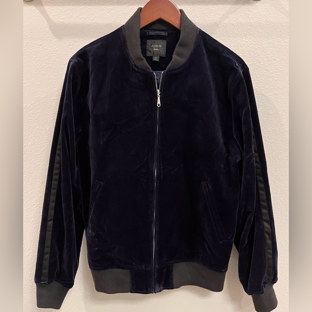 Mens J. Crew Ludlow Velvet Tuxedo Bomber